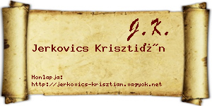 Jerkovics Krisztián névjegykártya
