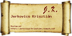 Jerkovics Krisztián névjegykártya